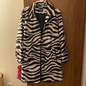 Animal print rain coat